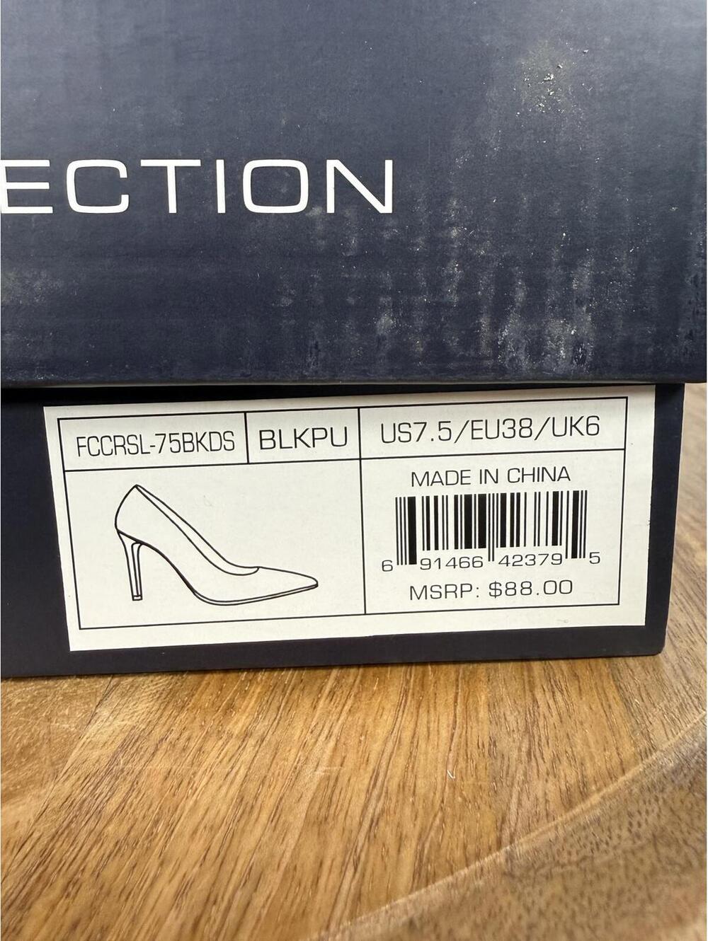 French Connection Black Pointed Toe Heels Classic Pump Women's Size 7.5 NWB - Picture 11 of 11